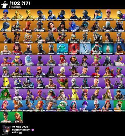 [PC] 102 skins | OG STW | Blue Team Leader | Gold Brutus | Gold Midas | Blue Striker | Point Patroller | Carbon Commando | Trilogy | Cloud Striker | 350 VB — image 1