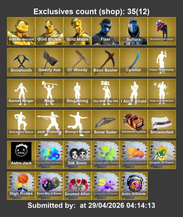 #R7532[PC/PSN/XBOX] 279 skins | Gold Meowscles | Gold Brutus | Gold Midas | Fixer | Sultura | Predator | Spire Assassin | The Imagined | Kado Thorne | Hades | Catalyst — image 5