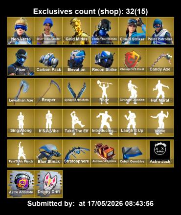 #SM3737[PC/PSN/XBOX] 299 skins | Aerial Assault Trooper | Neo Versa | Blue Team Leader | Gold Midas | Carbon Commando | Cloud Striker | Point Patroller | Fixer | Spire Assassin — image 5