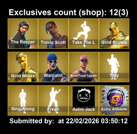 #SM1783[PC/PSN/XBOX] 150 skins | OG STW | The Reaper | Elite Agent | Travis Scott | Astro Jack | Gold Brutus | Gold Midas | Spectra Knight | The Ice King | The Ageless | Nezumi — image 5