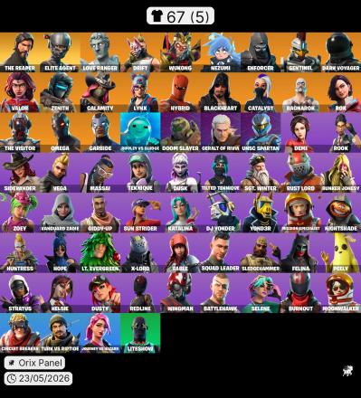 Fortnite ⸱ 67 Skins ⸱ The Reaper ⸱ Elite Agent — image 1