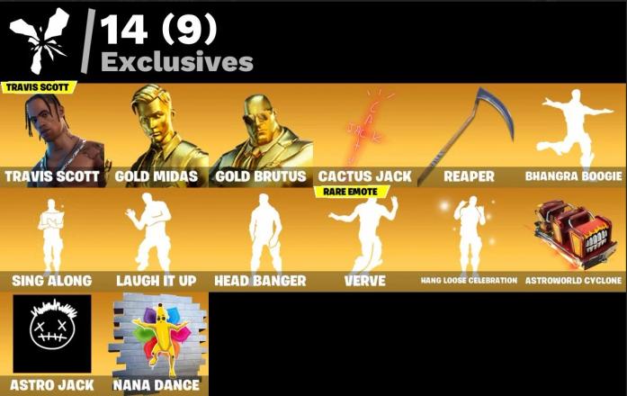 Fortnite ⸱ 88 Skins ⸱ Travis Scott ⸱ Gold Midas — image 4