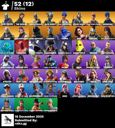 [PC/XBOX] 52 skins | OG STW | Blue Squire | The Reaper | Royale Knight | Elite Agent | Blue Team Leader | Rogue Agent | Havoc | Sub Commander | 1200 VB — image 1