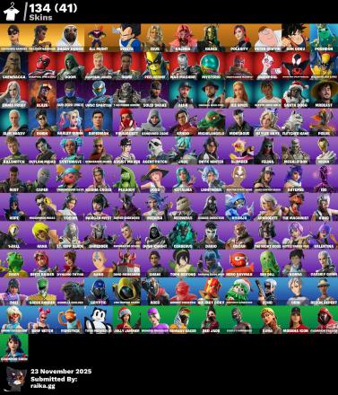 [PC/XBOX] 134 skins | Unchained Ramirez | Fashion Banshee | Shady Doggo | All Might | Vegeta | Zeus | Valeria | Hades | Polarity | Peter Griffin | 450 VB — image 1