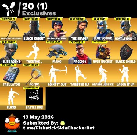 🔥 Black Knight 🌟 OG Raider’s Revenge 💥 Sparkle Specialist + Take The L 59 Skins — image 1