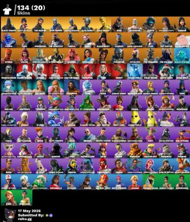 [PC/PSN/XBOX] 134 skins | Black Knight | Sparkle Specialist | The Reaper | Floss | Take The L | Blue Squire | Royale Knight | Elite Agent | Gold Midas | Ruin | Ragnarok | Zenith | 400 VB — image 1
