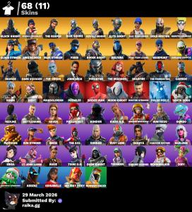 [PC/XBOX]  68 skins | OG STW | Black Knight | Sparkle Specialist | The Reaper | Blue Squire | Royale Knight | Elite Agent | Blue Team Leader | Gold Kratos | 250 VB — Fortnite account listing