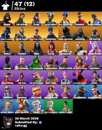 [PC/XBOX] 47 skins | OG STW | IKONIK | The Reaper | Glow | Elite Agent | Blue Team Leader | Prodigy | Blue Striker | Carbon Commando | Rogue Agent | 150 VB — image 1