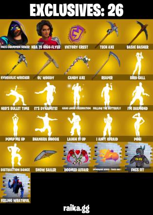 [PC/PSN/XBOX] 278 SKINS ⚡️ FNCS Champion Seeker ⚡️ NBA 75 High-Flyer ⚡️ Joey ⚡️ Vi ⚡️ Paradigm (Reality-659) ⚡️ The Foundation ⚡️ Alli ⚡️ Ravage ⚡️ 350 VB — image 1