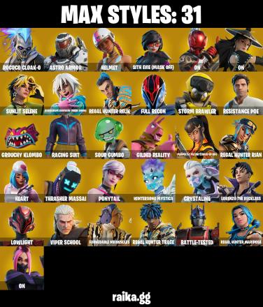 (PC/PSN/XBOX) 100 VB) 162 SKINS ⚡️ Wildcat ⚡️ Arcane Jinx ⚡️ FNCS Champion Seeker ⚡️ Unchained Ramirez ⚡️ Kait Diaz ⚡️ Heron Stance Hero ⚡️| PARENTAL CONTROL — image 3