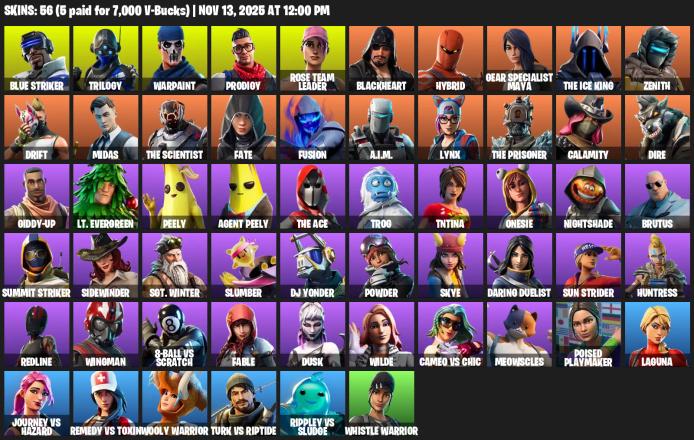 [PC/PSN/XBOX] | 56 skins | OG STW | Blue Striker | Trilogy | Warpaint | Prodigy | Rose Team Leader | Blackheart | Hybrid | #BPK9791 — image 2
