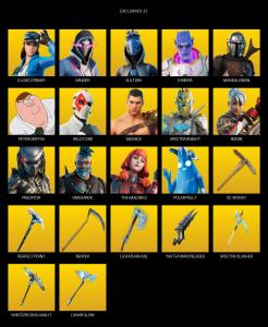 [PC/XBOX] | 82 skins | Leviathan Axe | Cloud Striker | Xander | Sultura | Kymera | Mandalorian | Peter Griffin | Wild Card | Menace | #JIA5626 — Fortnite account listing