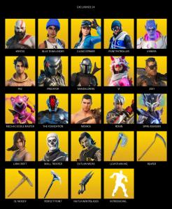 [PC/PSN/XBOX] | 87 skins | Leviathan Axe | Lara Croft | Kratos | Blue Team Leader | Cloud Striker | Point Patroller | Kymera | Raz | #XKR7436 — Fortnite account listing