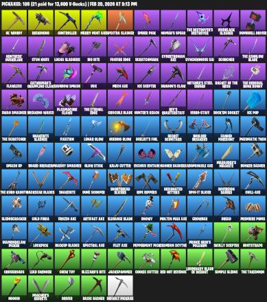 [PC/PSN/XBOX] | 110 skins | Merry Mint Axe | Trilogy | Carbon Commando | Neo Versa | Prodigy | Mizuki | Calamity | Inferno | Ruin | Valeria | #QPU9545 — image 3