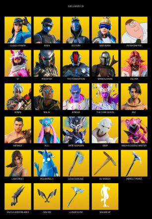 [PC] | 101 skins | Leviathan Axe | Lara Croft | Cloud Striker | Fixer | Sultura | Neo Versa | Peter Griffin | Vi | Predator | #IGF2340 — image 1