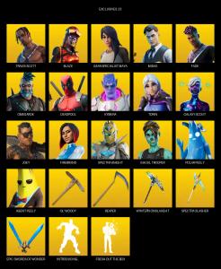 [PC/XBOX] | 104 skins | Travis Scott | Blaze | Gear Specialist Maya | Midas | Fade | Omegarok | Deadpool | Kymera | Torin | Galaxy Scout | #TII3616 — Fortnite account listing