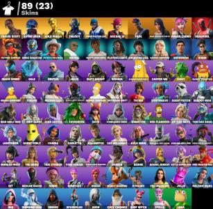 [PC] 89 skins | Travis Scott | Astro Jack | Gold Midas | Trilogy | Point Patroller | Arcane Vi | Fade | Gear Specialist Maya | Power Chord | 300 VB
