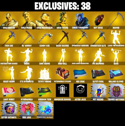 (PC/PSN/XBOX) 532 SKINS / Renegade Raider | Aerial Assault Trooper | Master Chief | Gold Brutus | Gold Midas | Gold Meowscles | Gold TNTina | 200 V-Buc PARENTAL CONTROL — image 1