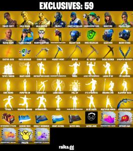 ๐ฅ EXCLUSIVE OFFER ๐ฅ(PC/PSN/XBOX) 500 SKINS ๐ซ Travis Scott โก๏ธ Renegade Raider ๐ Gold Midas โก๏ธ Gold Brutus ๐ Trilogy โก๏ธ Point Patroller ๐ Championship Aura | 550 V-Buck | PARENTAL CONTROLS โ Fortnite account listing