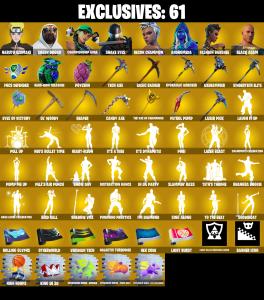 ๐ฅ EXCLUSIVE OFFER ๐ฅ(PC/PSN/XBOX) 651 SKINS ๐ซ Renegade Raider โก๏ธ Master Chief ๐ Naruto Uzumaki โก๏ธ Shady Doggo ๐ Championship Aura โก๏ธ Snake Eyes ๐ Recon Champion โก๏ธ Andromeda | 0 V-Buck | PARENTAL CONTROLS โ Fortnite account listing