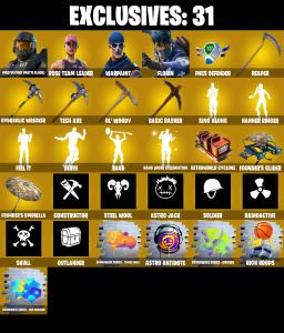 ๐ฅ EXCLUSIVE OFFER ๐ฅ(PC/PSN/XBOX) 431 SKINS ๐ซ Renegade Raider โก๏ธ Aerial Assault Trooper ๐ Master Chief (Matte Black) โก๏ธ Florin ๐ Era โก๏ธ Joey ๐ Vi โก๏ธ Galaxy Scout | 250 V-Buck | PARENTAL CONTROLS โ Fortnite account listing