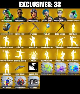💥 EXCLUSIVE OFFER 💥(PC/PSN/XBOX) 305 SKINS 💫 FNCS Renegade ⚡️ Mike Lowrey 💍 Polo Prodigy ⚡️ Arcane Jinx 💍 Naruto Uzumaki ⚡️ All Might 💍 Kado Thorne ⚡️ Zeus 💍 Backlash | 100 V-Buck | PARENTAL CONTROLS — Fortnite account listing