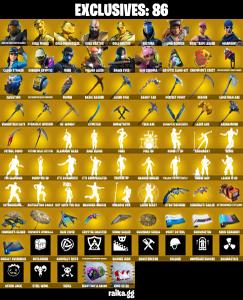 (PC) 350 VB) 513 SKINS 🔥 Master Chief (Matte Black) 🔥 Gold Midas 🔥 Gold Meowscles 🔥 Gold Kratos 🔥 Gold Brutus 🔥 Sultura 🔥 Lina Scorc | PARENTAL CONTROLS — Fortnite account listing