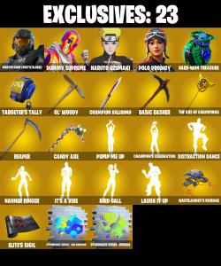 (PC/PSN/XBOX) 325 SKINS / Renegade Raider | Master Chief (Matte Black) | Dummy Supreme | Naruto Uzumaki | Polo Prodigy | Snap | Peter Griffin | Zeus | 1600 V-Buc PARENTAL CONTROL — Fortnite account listing