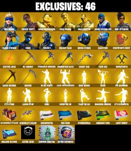 💥 EXCLUSIVE OFFER 💥(PC/PSN/XBOX) 307 SKINS 💫 Travis Scott ⚡️ Renegade Raider 💍 Neo Versa ⚡️ Gold Meowscles 💍 Gold Midas ⚡️ Gold Brutus 💍 Point Patroller ⚡️ NBA 75 Swish | 100 V-Buck | PARENTAL CONTROLS — Fortnite account listing