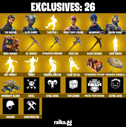 β (PSN/XBOX/PC) 128 SKINS
πΉοΈ OG STW
π The Reaper
π― Elite Agent
π Rogue Agent
βοΈ Ragnarok (No Shoulder Pad)
π TAKE THE L
π₯ The Origin (On Point)
π° 450 VB β image 1