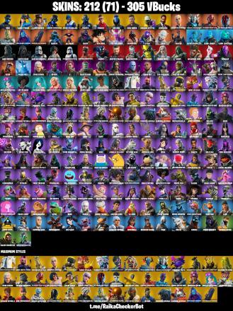 ⭐ PSN XBOX PC 🧥 212 SKINS 🔥 RENEGADE RAIDER 🪓 RAIDER'S REVENGE 🎮 MASTER CHIEF 🛠️ FIXER ☁️ CLOUD STRIKER 🔥 LINA SCORCH 🧢 CARBON COMMANDO 🎯 POINT PATROLLER 💰 305 VB — image 1