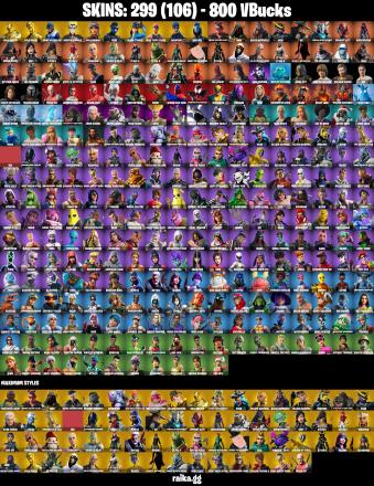 β (PC/PSN/XBOX) 299 SKINS
ποΈ OG STW
πͺ Gold Brutus
π° Gold Midas
π― Point Patroller
π₯ Naruto Uzumaki
π Polo Prodigy
π§ Fixer
βοΈ Cloud Striker
π₯ Sultura
πΈ 800 VB β image 2