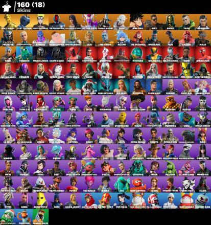 PC,PSN,XBOX 160 SKINS FA ⸱ XANDER ⸱ GOKU ⸱ ETERNAL KNIGHT ⸱ KAKSHI ⸱ SPIDER-GWEN ⸱ KOR ⸱ NARUTO ⸱ ICE SPICE ⸱ GERALT ⸱ RICK RK249 — image 1