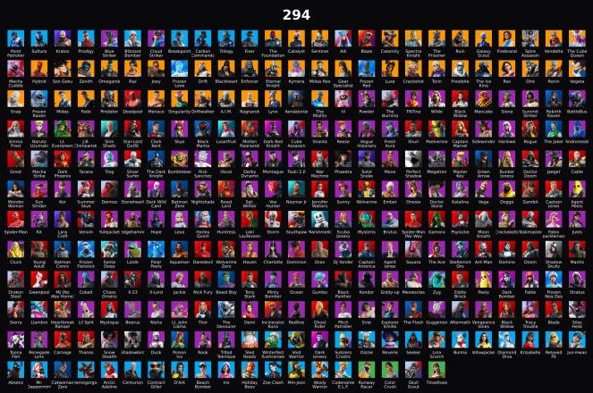 PC,PSN,XBOX 294 SKINS FA ⸱ KRATOS,FIREBRAND,BLAZE,GOKU,VEGETA,MIGHTY VOLT,BLACK WIDOW,BATTLEBUS,NARUTO,DARK PHOENIX,SILVER SURFER,PHAEDRA RK2091 — image 1