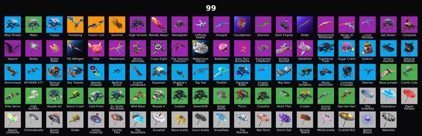 PC,PSN,XBOX 112 SKINS FA ⸱ BLACK KNIGHT ⸱ REAPER ⸱ ZERO,GOKU,BLOOM,NARUTO,SAKURA,SASUKE ⸱ FLOSS ⸱ TAKE THE L ⸱ MAKO RK1913 — image 4