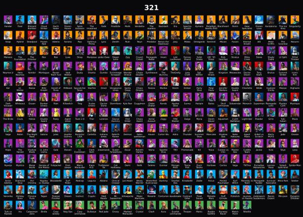 PC,PSN,XBOX 321 SKINS FA ⸱ LEVIATHAN AXE ⸱ BACKLASH,LARA CROFT,KINGSTON,KIM KARDASHIAN,SUPERMAN,REBIRTH RAVEN,ELEVEN,TB3,PROMENADE,DEMI RK1930 — image 1