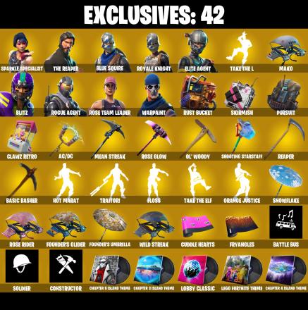 [PC/PSN/XBOX] 46 SKINS | OG STW, SPARKLE SPECIALIST, TRAITOR, FLOSS, THE REAPER, TAKE THE L, MAKO, BLITZ, ELITE AGENT, BLUE SQUIRE; ROYALE KNIGHT, AC/DC, MARSHMELLO, OMEGA, TEKNIQUE, LYNX, WILD CARD, CARBIDE — image 6