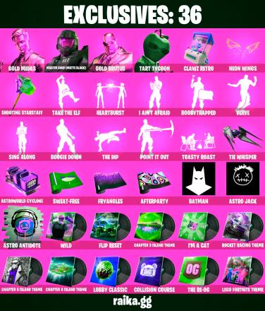 ๐ดโฆ๏ธ LIMITED OFFER โฆ๏ธ๐ด 205 skins ๐ Gold Midas ๐ Master Chief (Matte Black) ๐ Gold Brutus ๐ Tart Tycoon ๐ Valeria ๐ Hades ๐ Gear Specialist Maya ๐ Menace ๐ The Foundation ๐ Torin ๐ Spire Assassin ๐ PC\PSN\XBOX\SWITCH ๐ โ image 1