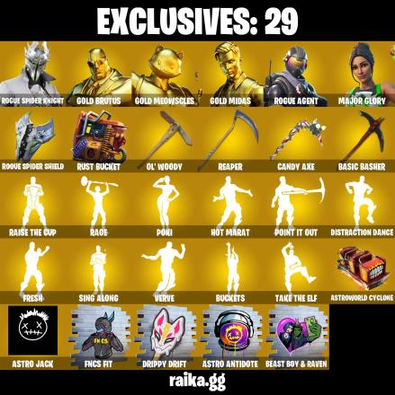 [PC/PSN] 💻🎮 243 Skins👕 | Rogue Spider Knight🕷 | Gold Midas👑 | Gold Brutus🥇 | Gold Meowscles🐱 | Rogue Agent🖤 | Reaper⛏ Raise The Cup🏆 | 5900 VBucks💸 — image 8