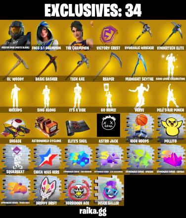 [PC] 💻 256 Skins👕 | Renegade Raider🔥 | Aerial Assault Trooper⭐ | Master Chief Matte Black🎮 | FNCS 3:1 Champion🏆 | The Champion🏅 | Kymera👽 | 1200 VBucks💸 — image 8