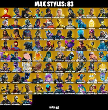 [PC/XBOX] 💻🎮 289 Skins 👕 | Gold Midas 🟡 | Lina Scorch 🔥 | Championship Jonesy 🏆 | Peter Griffin 😂 | Paradigm ⭐ | Ronin ⚔️ Optimus Prime 🤖 | Spider-Man 🕷️100 VBucks 💸 — image 7