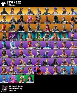 [PC] 76 skins | Black Knight | Sparkle Specialist | The Reaper | Blue Squire | Royale Knight | Elite Agent | Blue Team Leader | Sub Commander | 100 VB