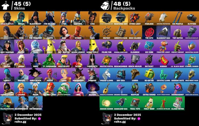 [PC/PSN/XBOX] 45 skins | Stealth Reflex | Reflex | Blackheart | The Ice King | Lynx | Sentinel | Luxe | — image 1