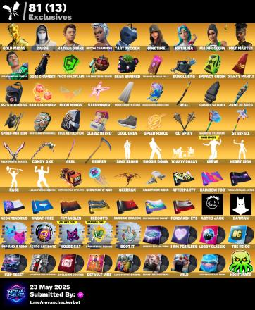 PC / PSN / XBOX / SWITCH | 241 SKINS | GOLD MIDAS | CANDY AXE | CHAMPIONSHIP JONESY | TART TYCOON | KATALINA | MAJOR GLORY | RECON CHAMPION | HADES | JOEY | RENZO THE DESTROYER | 200 VB | ORIGINAL EMAIL + EMAIL CHANGEABLE — image 1
