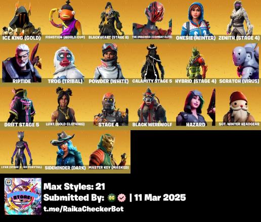 ⭐ Inactive for 3 years | 85 skins | OG STW | Renegade Raider | The Reaper | Elite Agent | Merry Mint Axe | Take The L | Fishstick (World Cup) | Rogue Agent | Lynx | Calamity | 0 VB — image 7