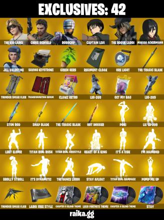 Original  Email ✅ Inactive for 3 years | 63 skins | Captian Levi | Mikasa Ackermann | Jill Valentine | Mizuki | Ark | Renzo the Destroyer | Slurpentine | Chris Redfield | The Kid LAROI | The Rogue LAROI | 0 VB — image 8
