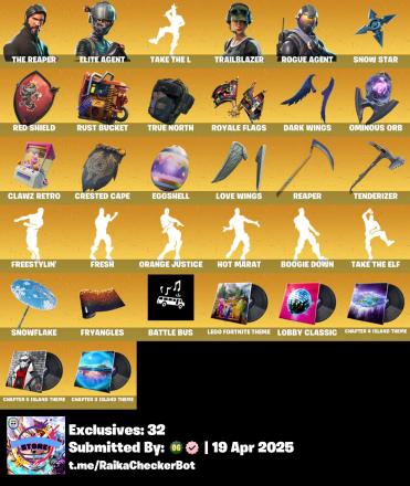 ⭐ Inactive for 4 years | 54 skins | The Reaper | Elite Agent | Take The L | Trailblazer | Rogue Agent | Carbide Armor Stage 5 | Zenith (Stage 4) | Ragnarok (No Shoulder Pad) | 450 VB — image 6