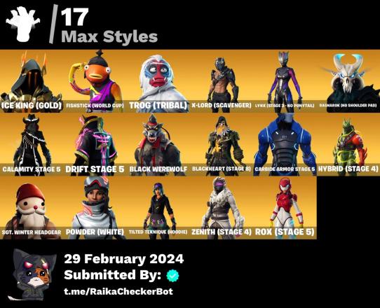 ⭐ Inactive for 4 years |    86 skins | The Reaper | Blue Squire | Royale Knight | Fishstick (World Cup) | Rogue Agent | Elite Agent | Zenith | Hybrid | Ragnarok — image 8