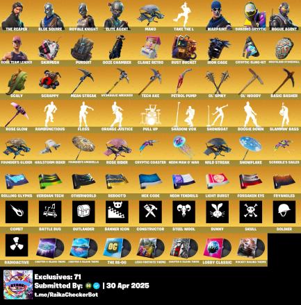 ✨OG STACKED ACCOUNT✨ 110 skins | OG STW | The Reaper | Floss | Blue Squire | Royale Knight | Elite Agent | Mako | Take The L | Subzero Cryptic | Rogue Agent | Calamity Stage 5 | 105 VB — image 6