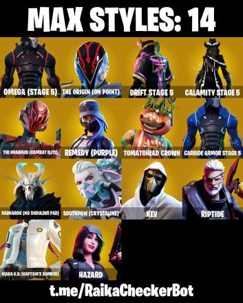 ⭐ Inactive for 5 years |   94 skins | OG STW | Power 88 | Omega (stage 5) | Rogue Agent | The Origin (On Point) | Drift Stage 5 | Calamity Stage 5 | The Imagined (Combat Elite) | 5 VB — image 4